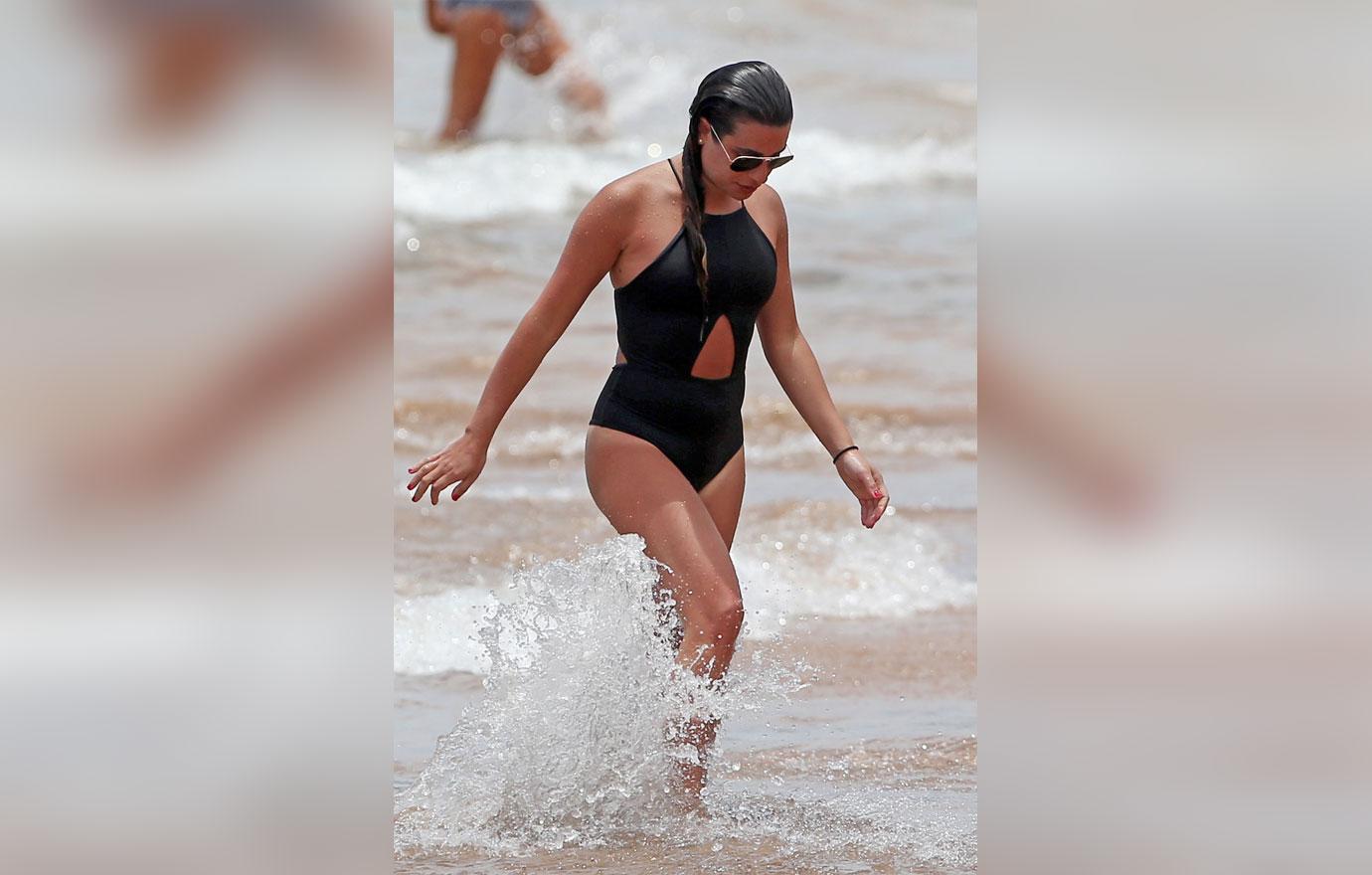 Lea Michele Rocks a Sexy, Cutout Bathing Suit in Hawaii: Photo
