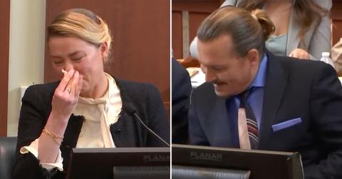 johnny depp laughs amber heard broken bottle assault testifies