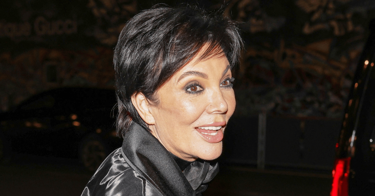 Photo of Kris Jenner in black jacket.