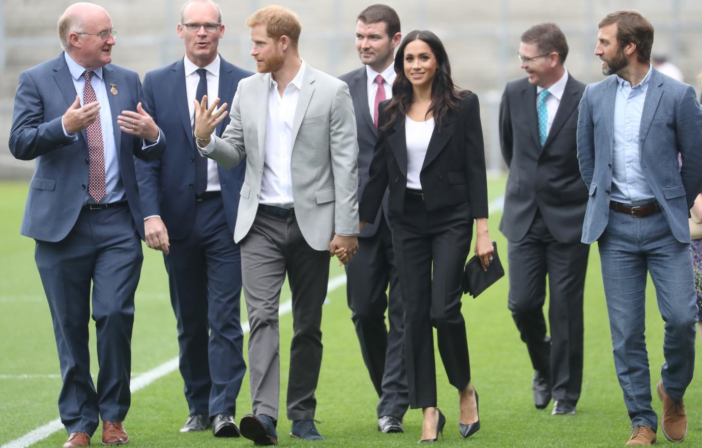 Meghan Markle in a pants suit