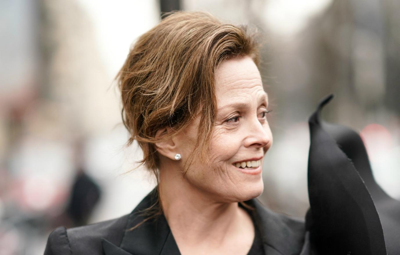 Sigourney Weaver attends the Stephane Rolland show, during Paris Fashion Week - Haute Couture Spring Summer 2020, on January 22, 2019 in Paris, France.