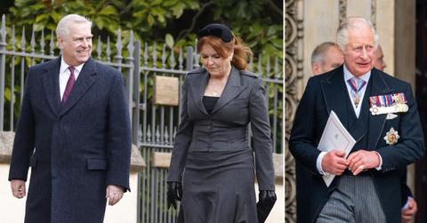 Photos of King Charles, Prince Andrew and Sarah Fergusuon