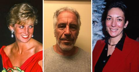 Composite photo of Princess Diana, Jeffrey Epstein and Ghislaine Maxwell