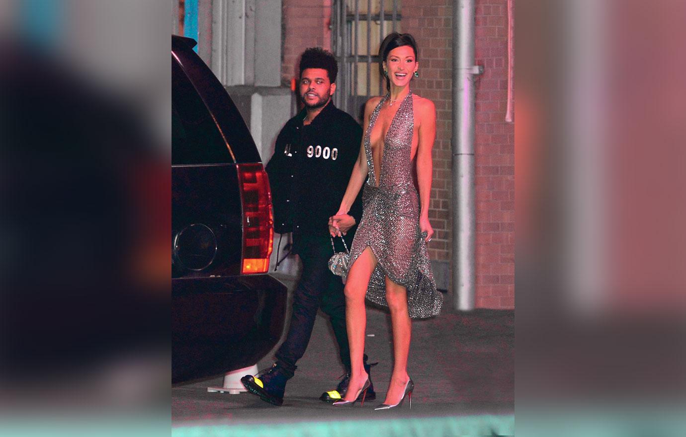 Bella Hadid And The Weeknd Take Late Night Pier Walk Photos