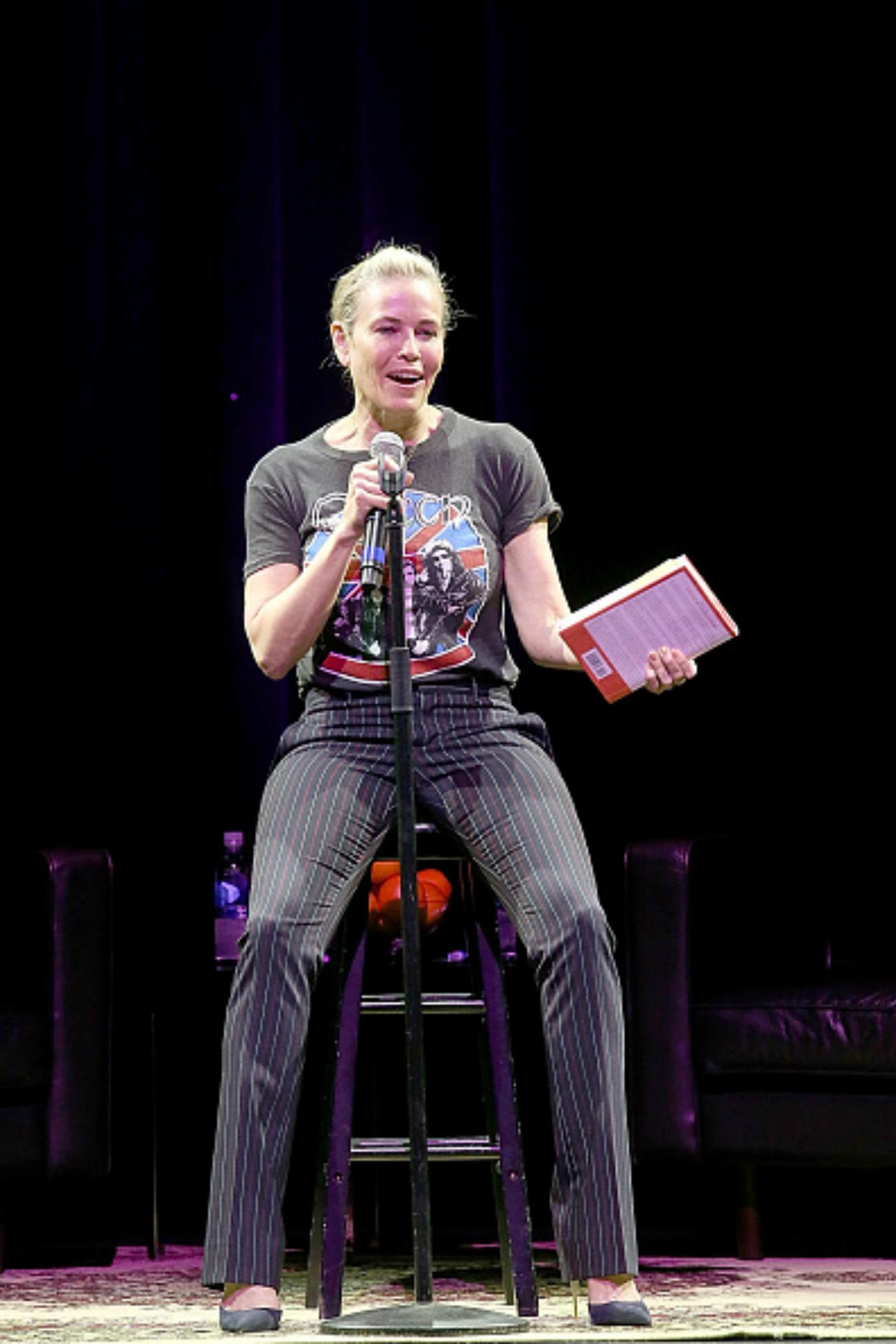 Chelsea Handler performs on stage.