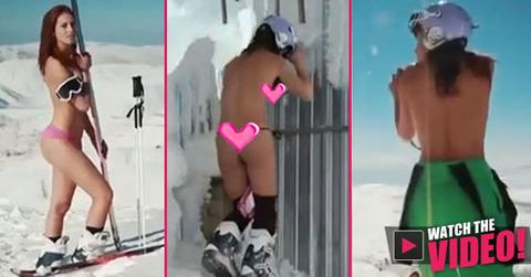 //topless images of olympic skier jackie chamoun a scandal in lebanon
