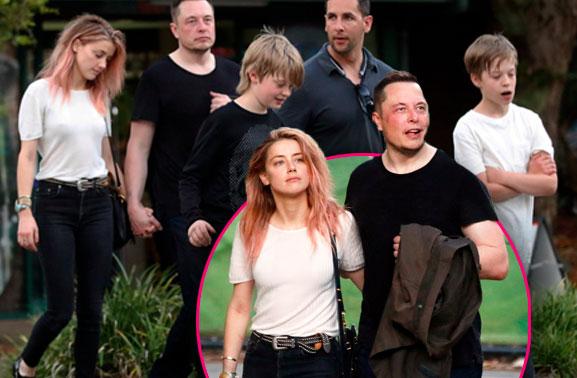 //amber heard elon musk dating holding hands pp