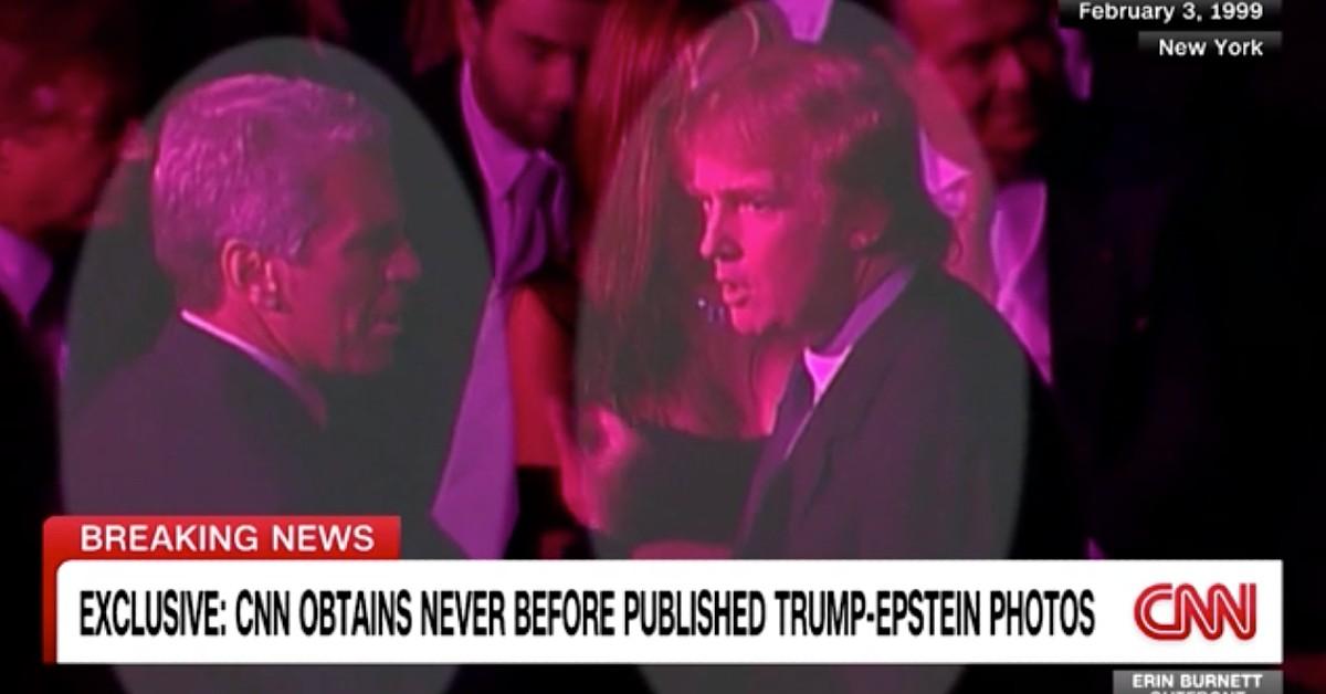 Photo of Jeffrey Epstein and Donald Trump at fashion event