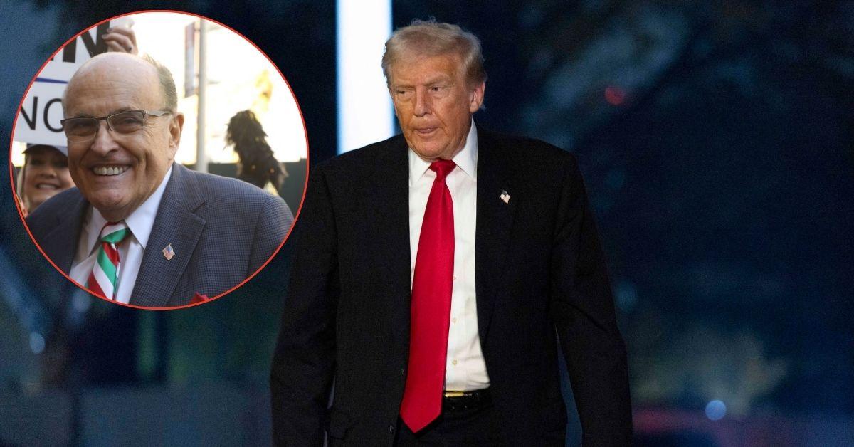 Composite photo of Rudy Giuliani and Donald Trump