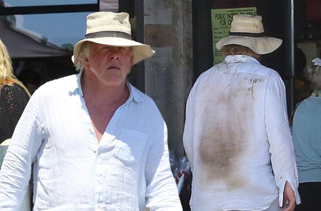 //nick nolte unrecognizable dirty shirt stain pp