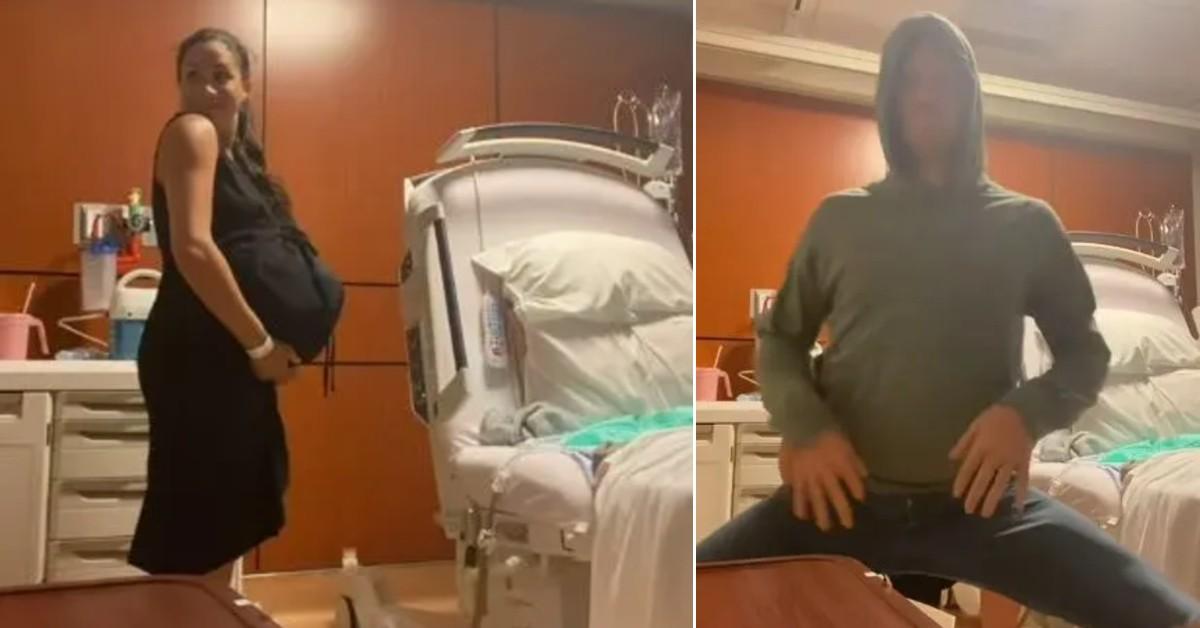 meghan markle baby bump video split