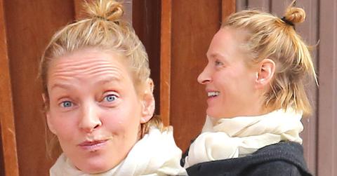 Uma Thurman No Makeup Lunch Date