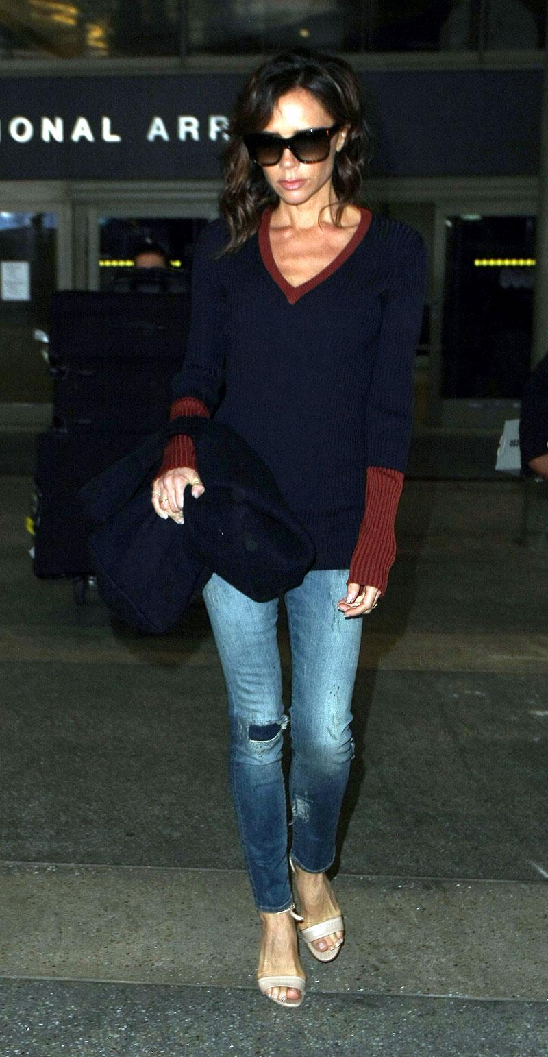 Victoria Beckham Reveals BONEY CHEST In Revealing Sweater — Is She OK?