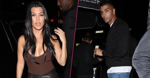 Kourtney Kardashian reunites with ex Younes Bendjima at the Nice Guy restaurant in West Hollywood.