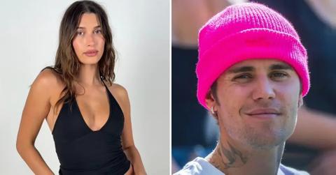 Composite photo of Hailey and Justin Bieber