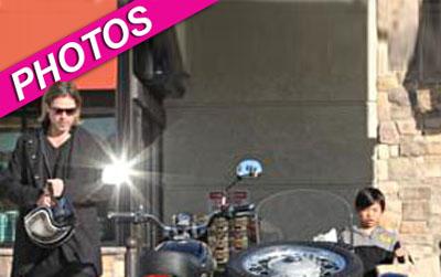 //brad pitt pax motorcycle gelsons shopping