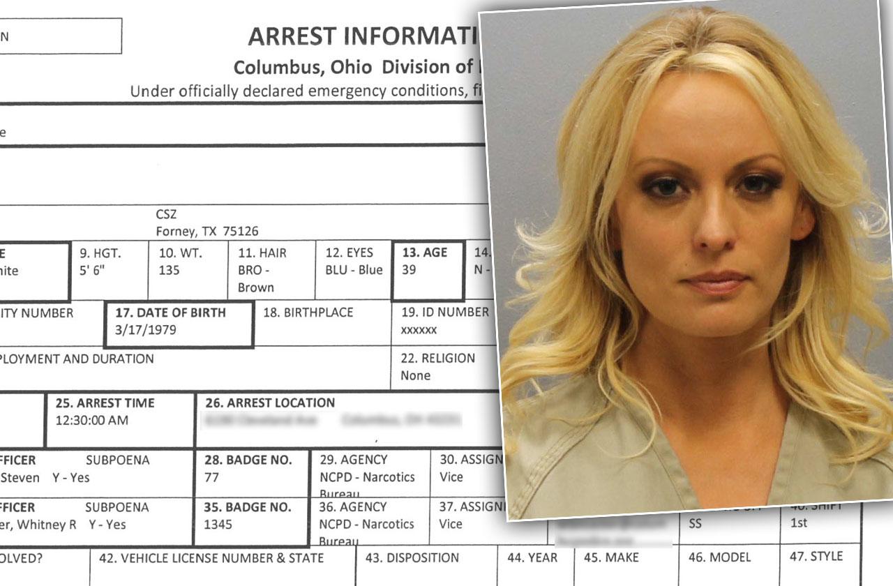 Stormy Daniels Strip Club Arrest Police Report