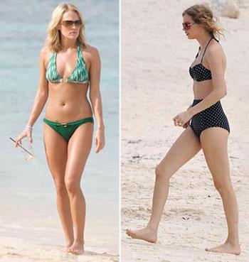 Carrie Underwood sizzles in red string bikini during break from