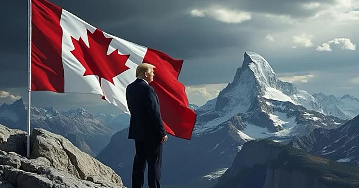 donald trump canada flag photo truth social