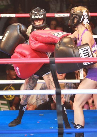 //michelle bombshell mcgee celebrity boxing