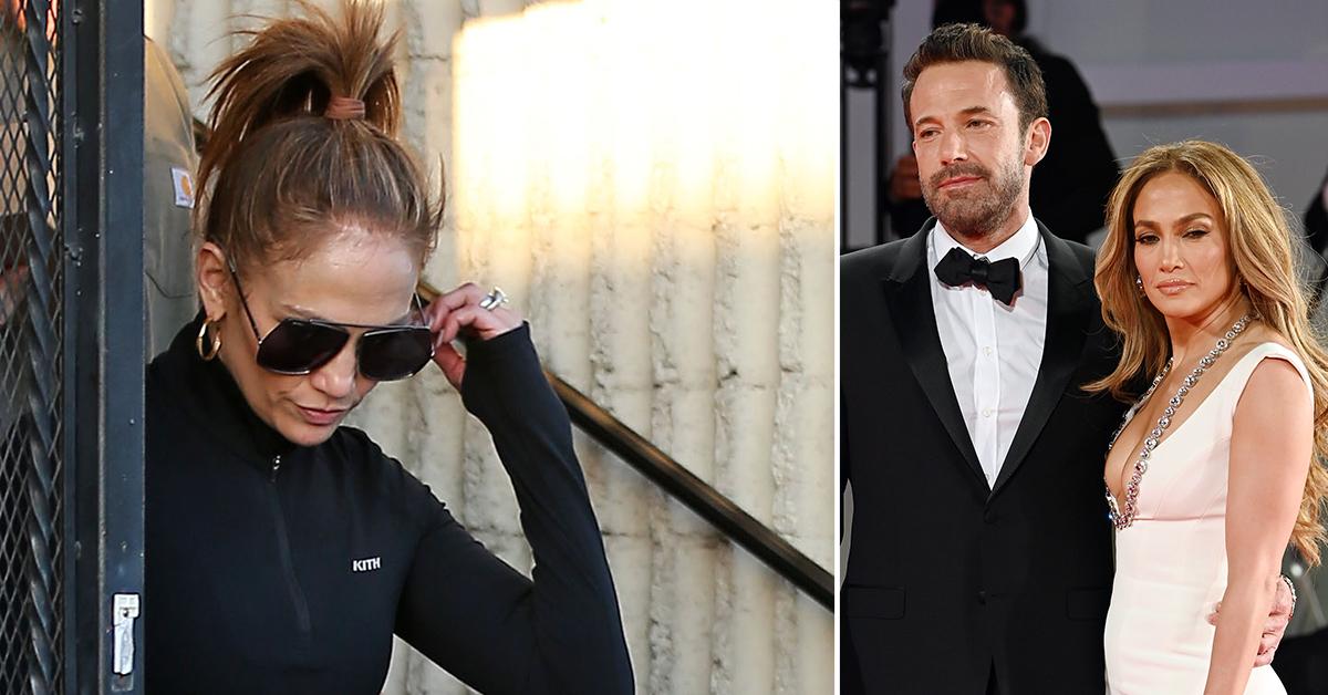 Jennifer Lopez Wore Wide-Leg Jeans to Watch Ben Affleck Lift Heavy