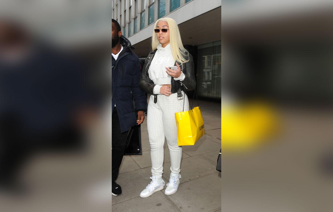 Jordyn Woods: Blonde Hair & White Tracksuit After Cheating Scandal