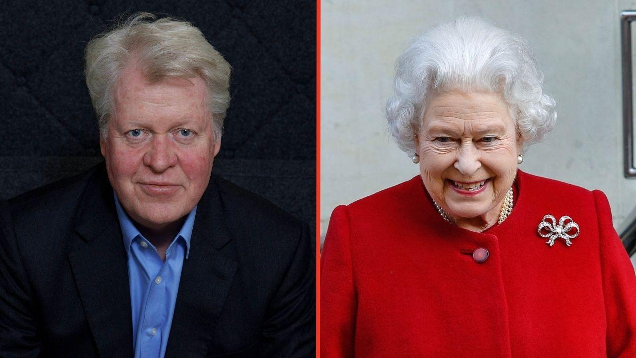 Split photos of Charles Spencer and Queen Elizabeth