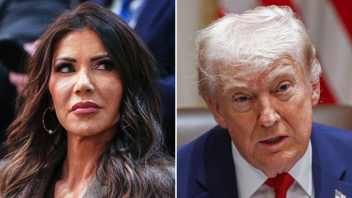 Photo of Kristi Noem, Donald Trump