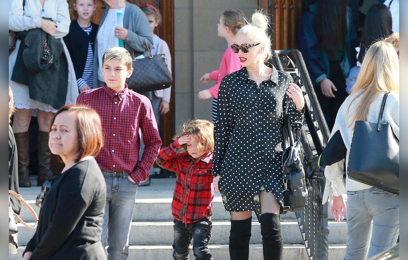 //gwen stefani takes kids to church