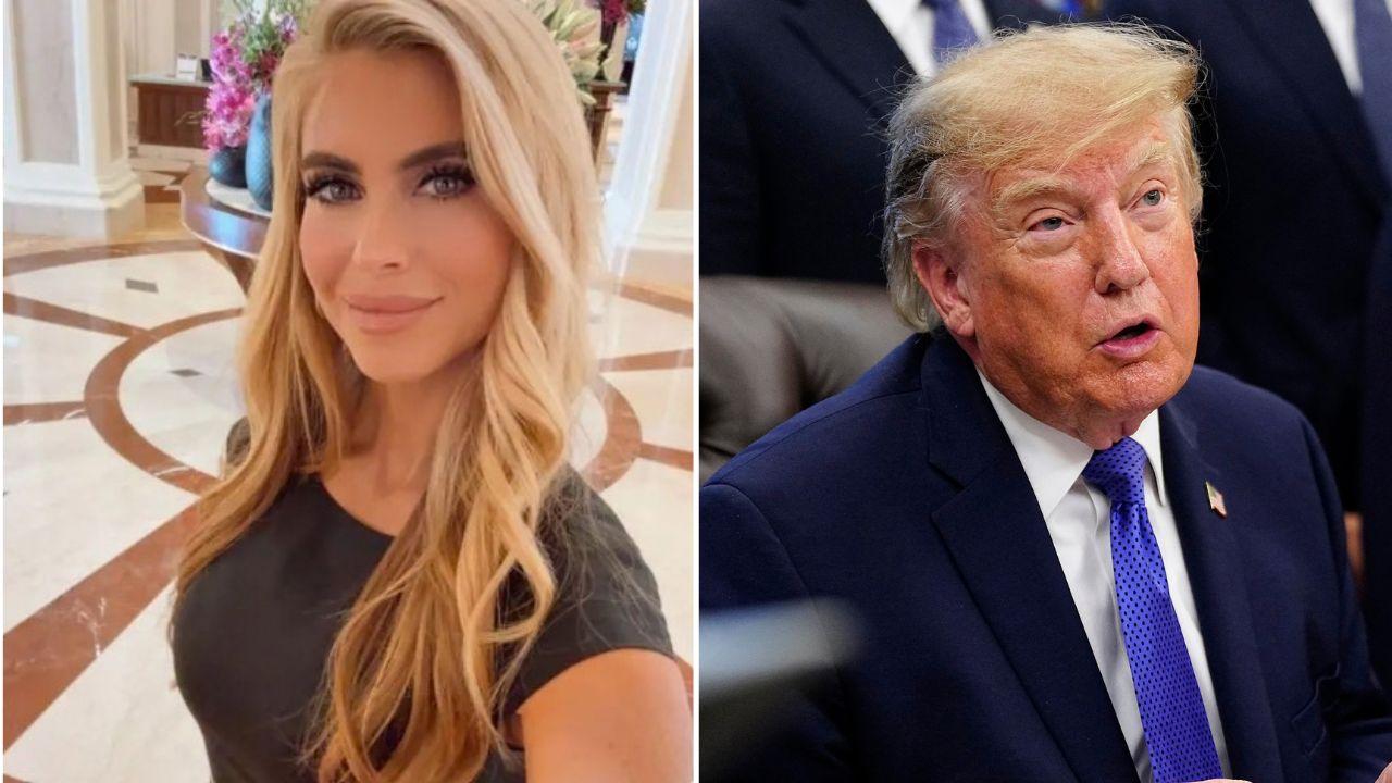 split image of Katie Zacharia and Donald Trump