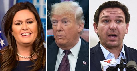 sarah huckabee sanders turns against trump backs ron desantis president
