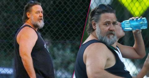 //russel crowe pudgy star basketball son pp