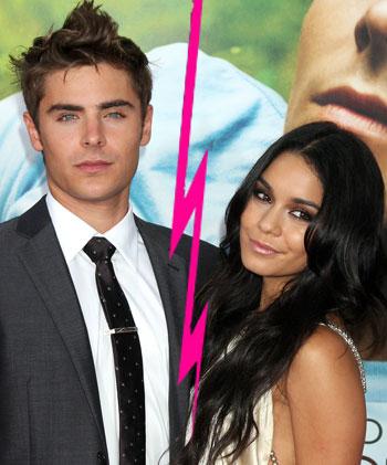 Zac Efron And Vanessa Hudgens Split