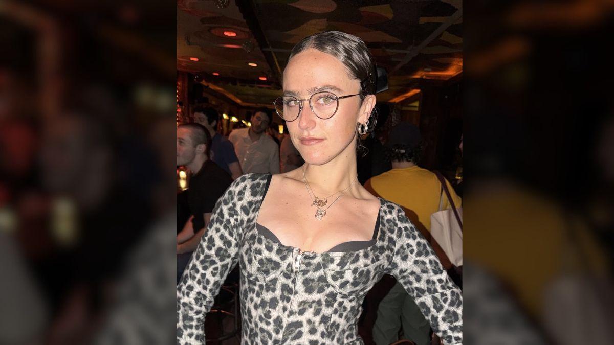 image of The model turned heads in a leopard-print corset dress during the festivities.