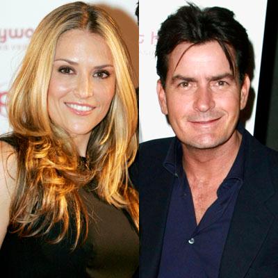 Charlie Sheen takes photos with Holland 