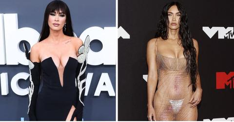 Split photo of Megan Fox