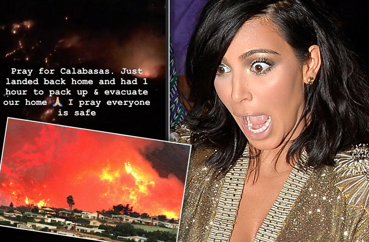 Kim Kardashian Evacuated Home California Fire