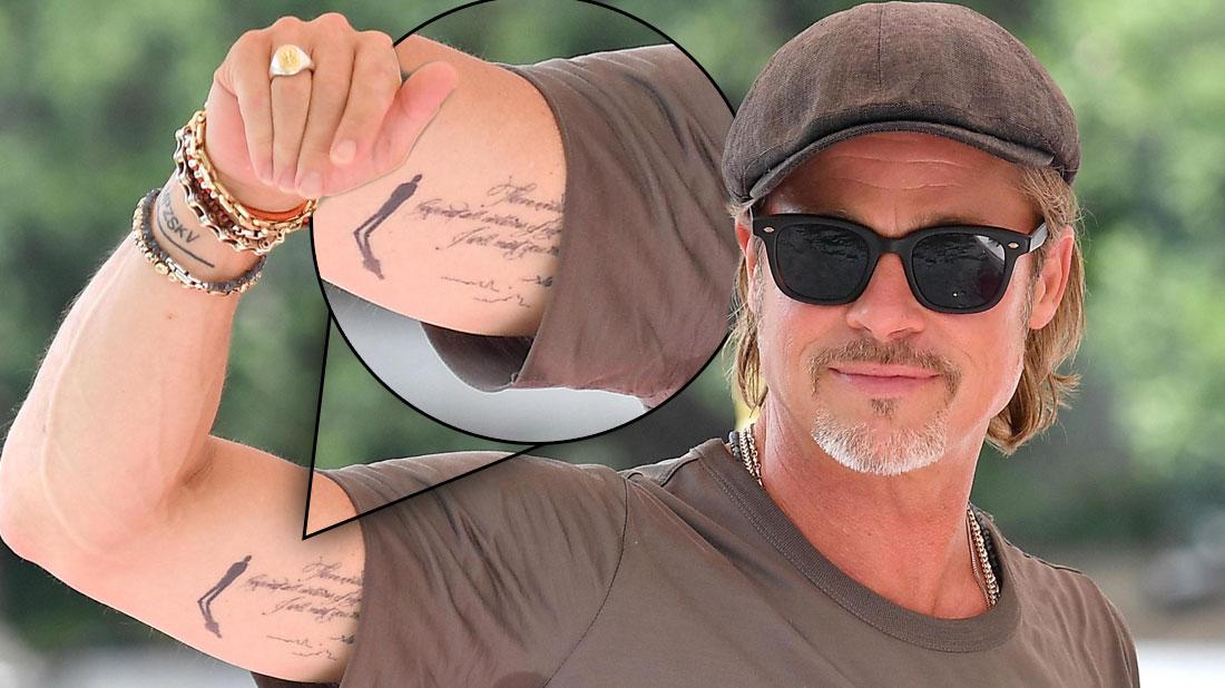 7. Brad Pitt's Tattoos: A Tribute to His Children and Exes - wide 7