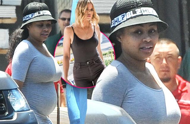 //blac chyna pregnant baby bump tight gray dress pp