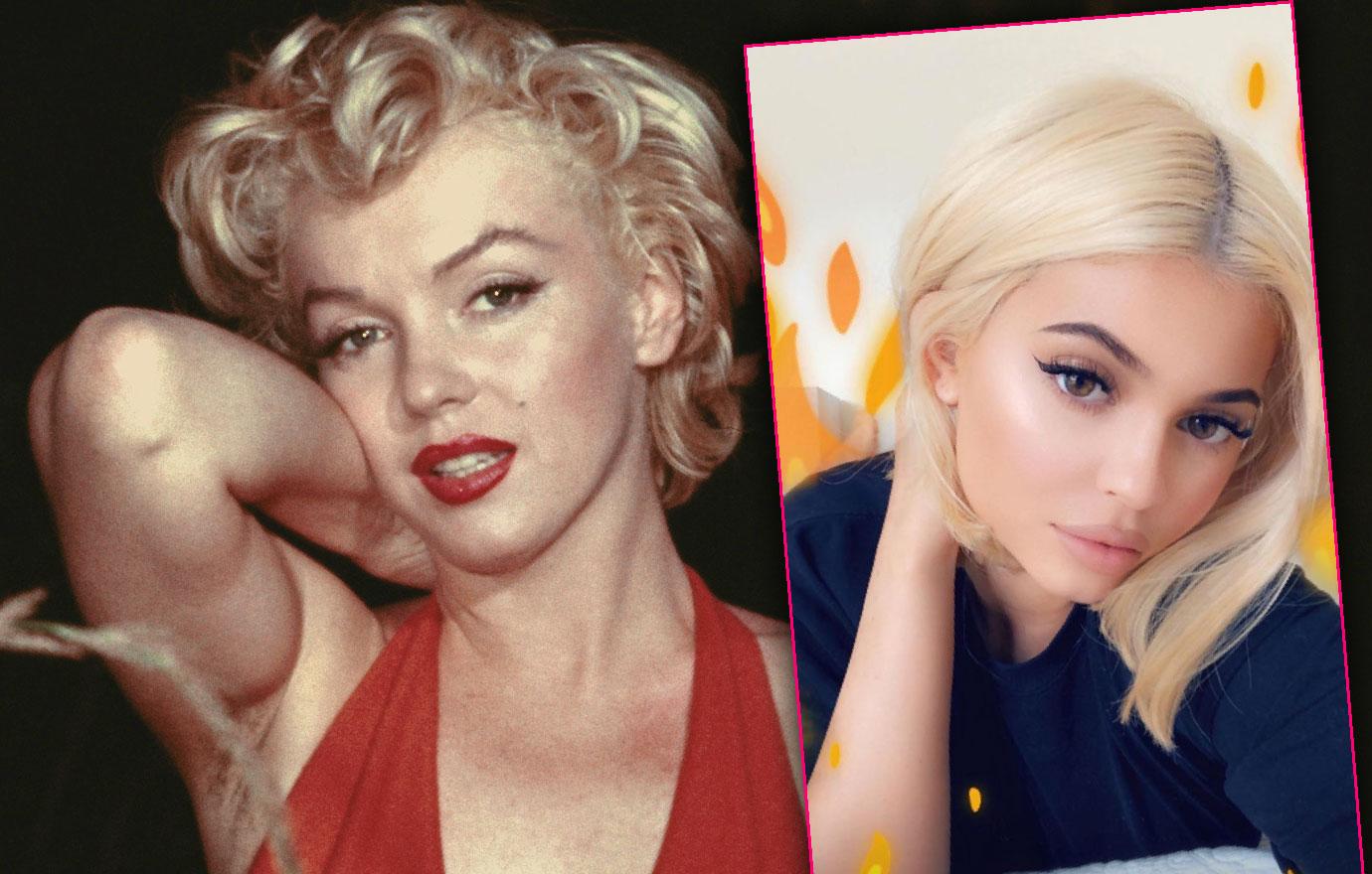 Kylie Jenner Channels Marilyn Monroe With Blonde Hair