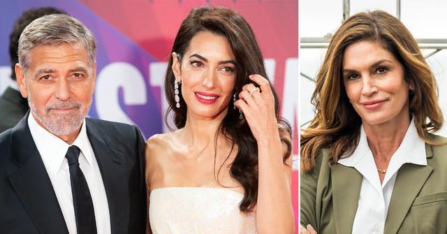 george clooney dinner wife cindy crawford photos no mask covid film australia r