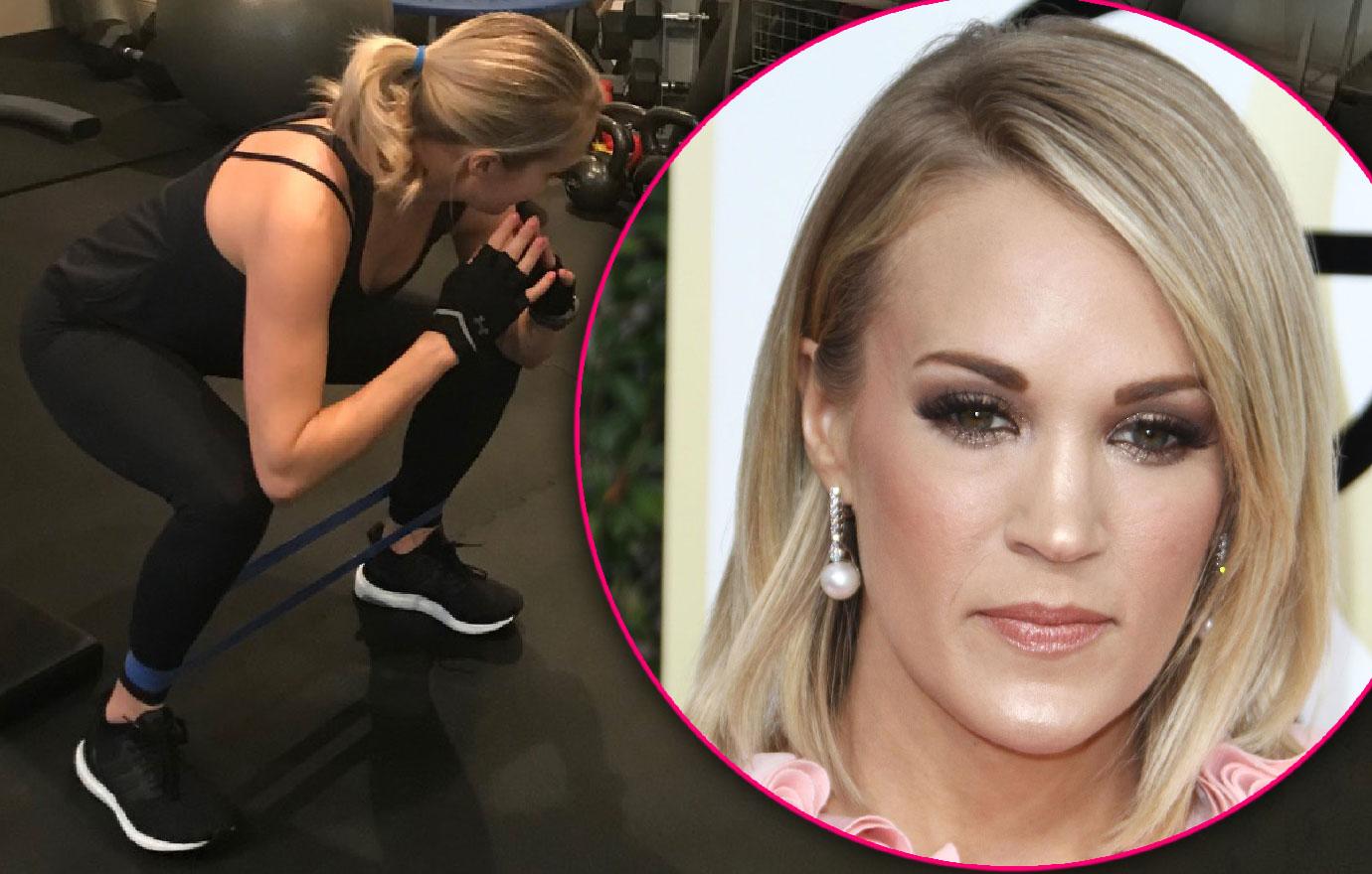 Carrie Underwood Doesn't Show Injured Face Workout Photo