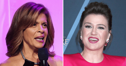 Split photo of Hoda Kotb, Kelly Clarkson