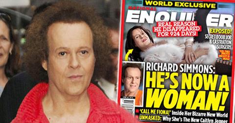 //richard simmons sex change cover up pp
