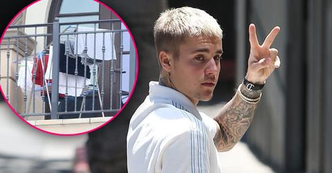 //justin bieber underwear balcony hotel moved pp