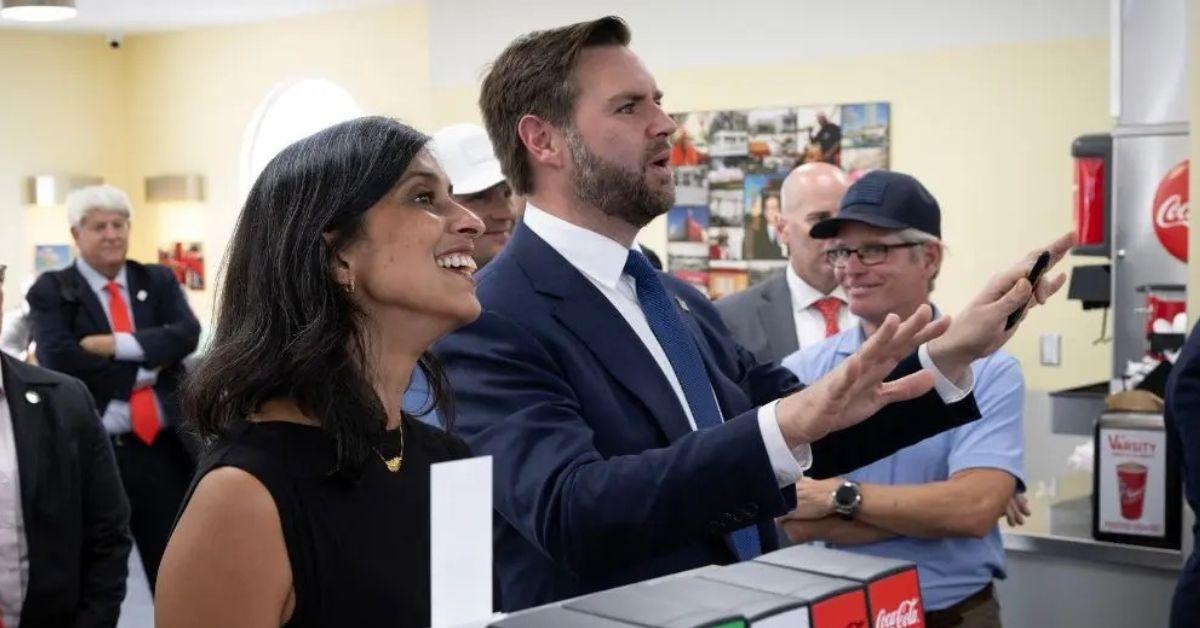 Photo of Usha and J.D. Vance