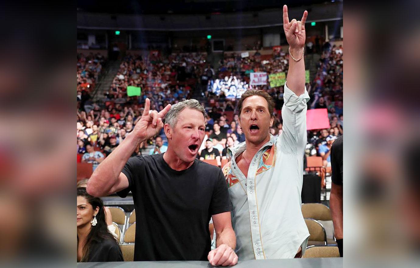 Matthew McConaughey ad Lance Armstrong WWE Monday Night Raw