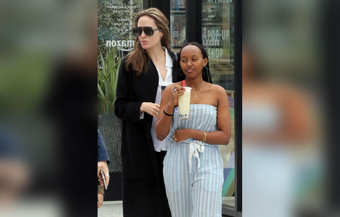 Angelina Jolie With Zahara & Knox Amid Brad Pitt Custody Battle Settlement