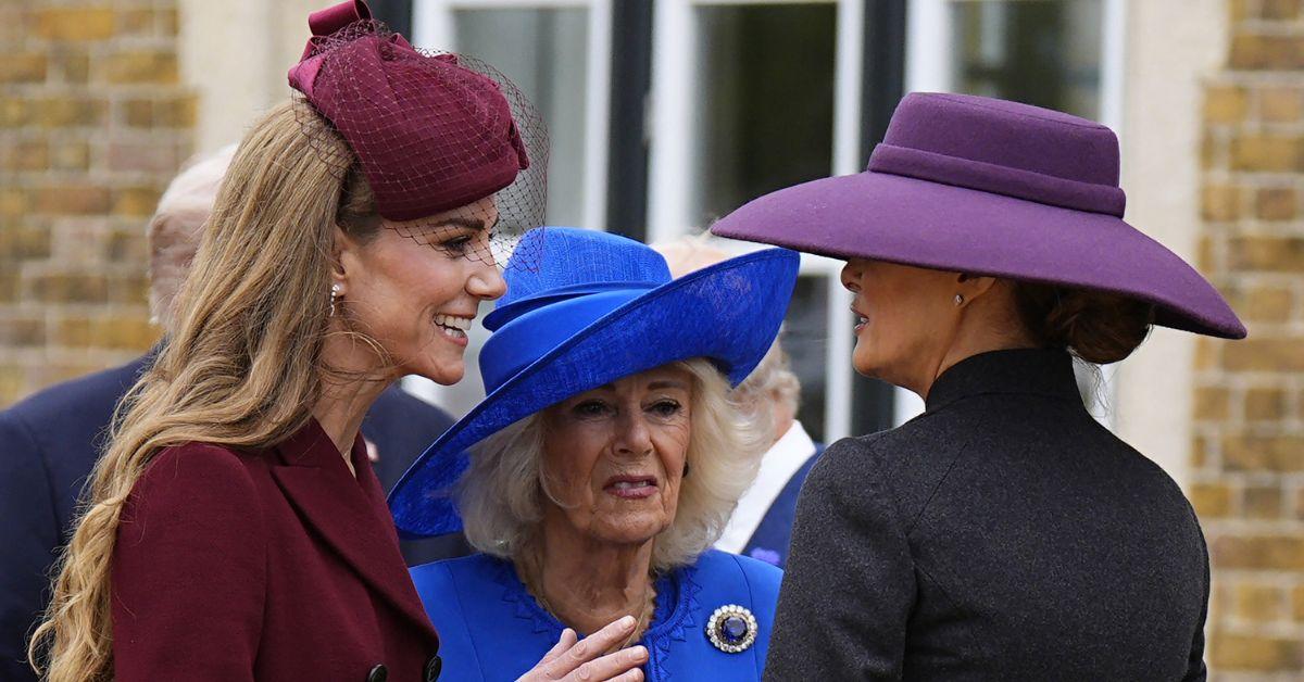 Photo of Kate Middleton, Queen Camilla and Melania Trump