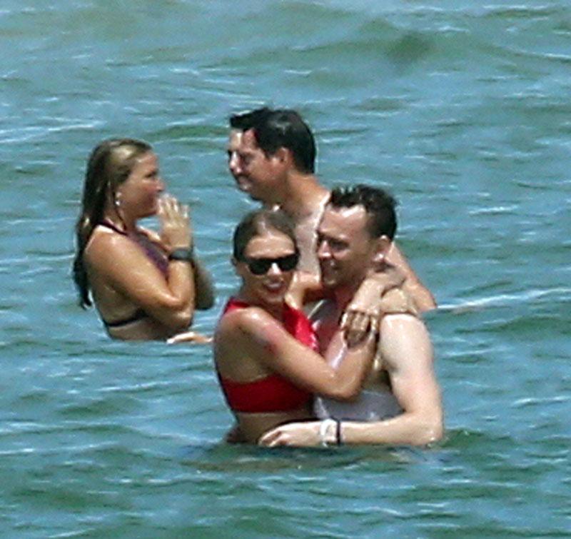 Tom Hiddleston Meets Taylor Swift's Bikini-Clad Squad -- Photos